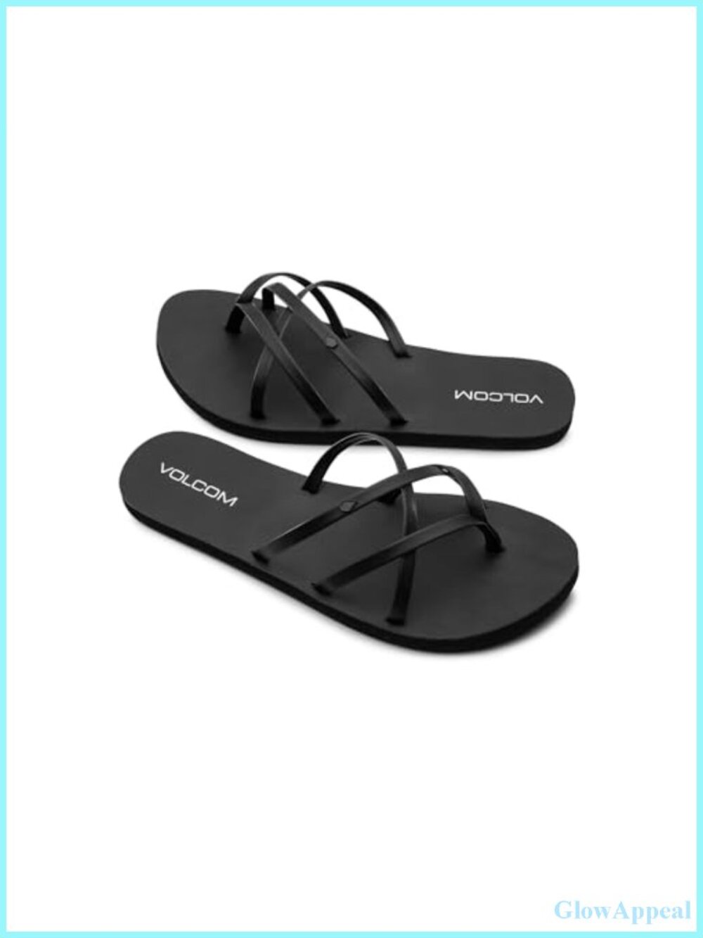 Strappy Faux Leather Flip Flop Slide Sandal with Arch Support